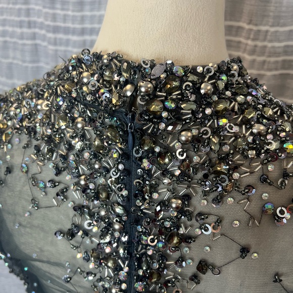 Elegant Gunmetal Evening Gown - Picture 11 of 15